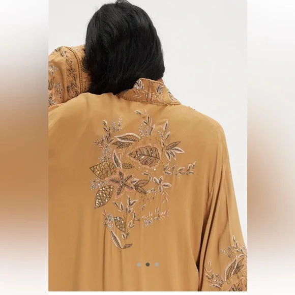 Free People Star Daze Tan Embroidered Duster 🌟 - Picture 8 of 10